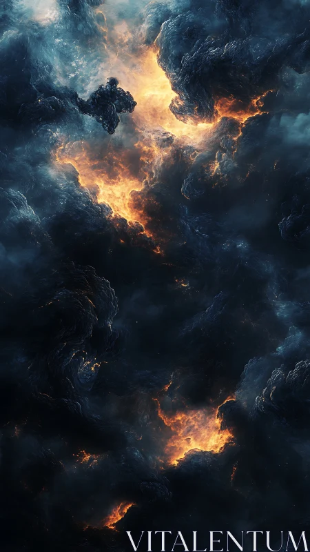 Celestial Core Ignition: Deep Space Nebula with Molten Accretion Dynamics