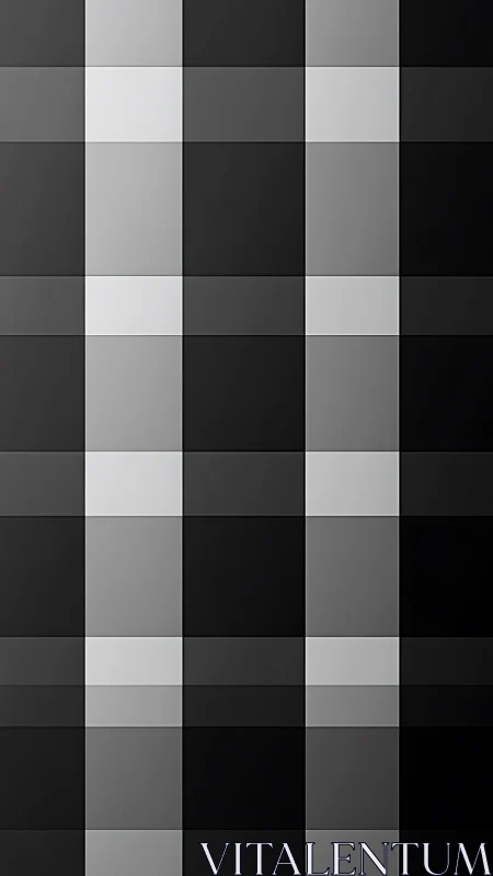 Monochrome geometric grid in staggered tonal blocks.
