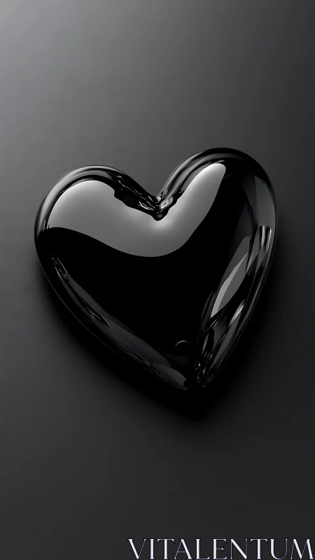 Obsidian Heart: Love's Sculptural Geometry.