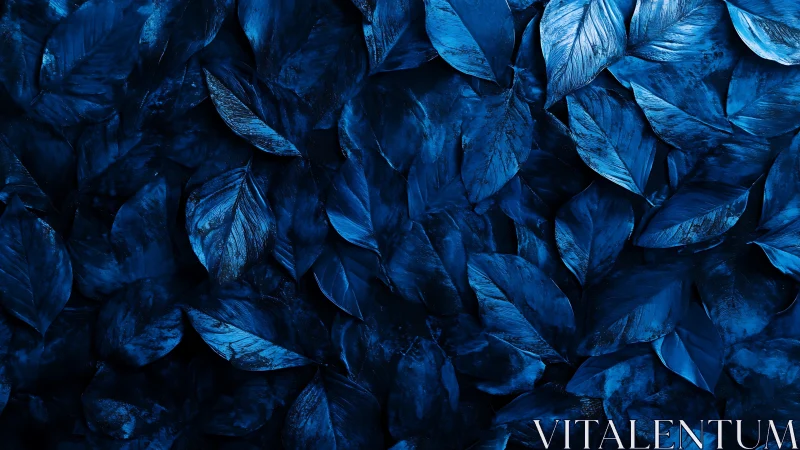 Midnight blue foliage creates a moody abstract botanical field