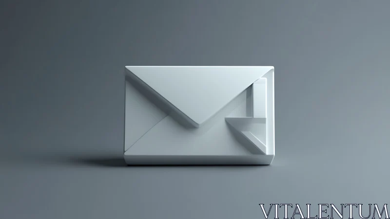 Minimalist 3D envelope icon with integrated reply arrow form.
