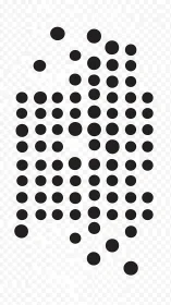 Playful dot pattern suggesting a soft digital equalizer.