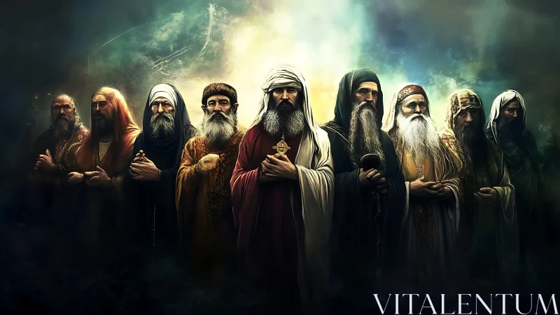 Silent sages ignite a celestial corridor of ancient light