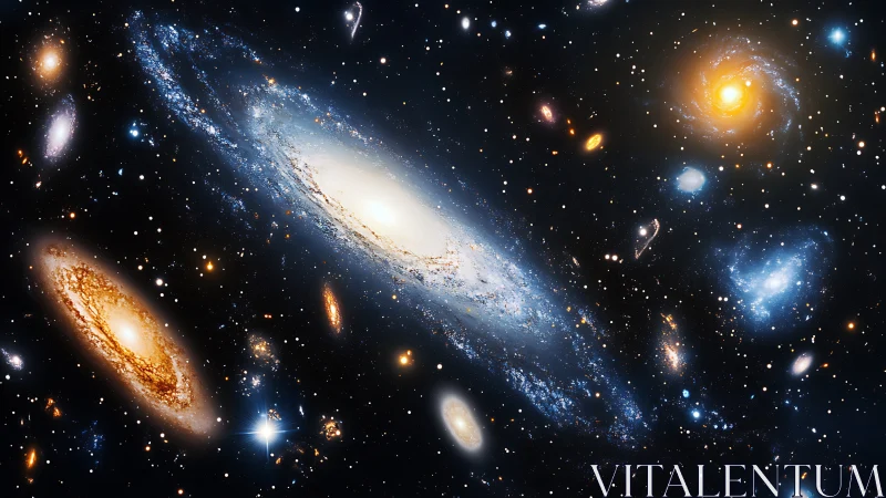 Gentle galaxy rivers drifting through a starlit universe.