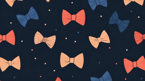 Charming Bows Dance Across a Festive Navy Sky