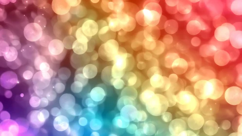 Colorful bokeh background with soft glowing light circles.