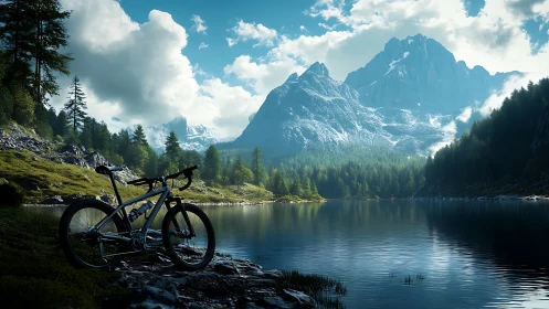 A Mountain Biker's Perfect Escape by an Alpine Lake