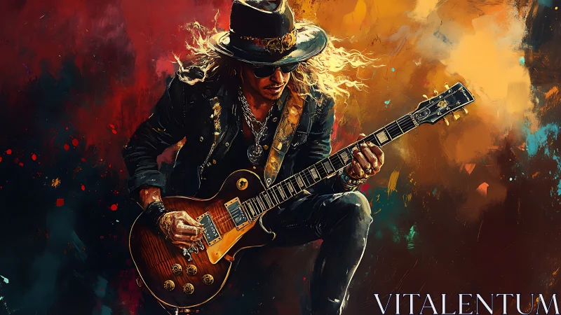 Guitar-slinging comet carves riffs through molten city light