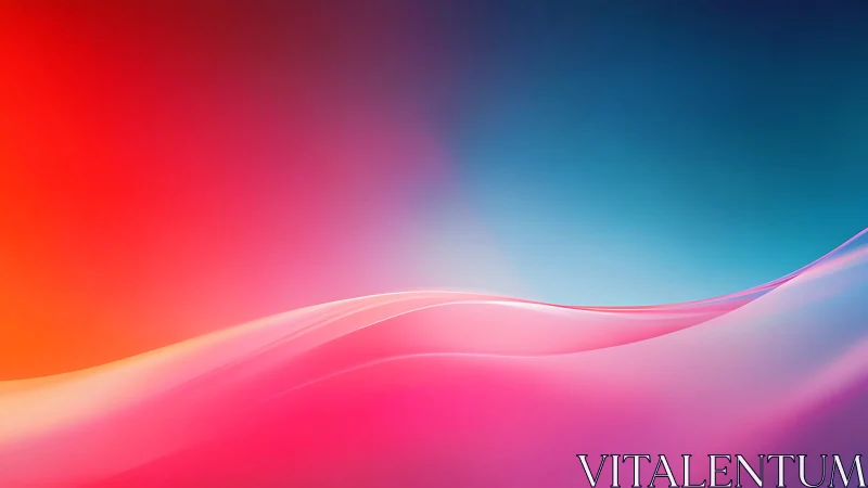 Colorful gradient wave flows across vivid digital horizon.