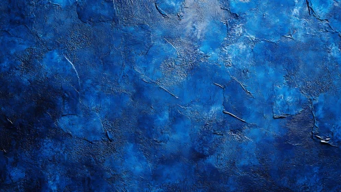 Textured cobalt pigment field with impasto surface dynamics.