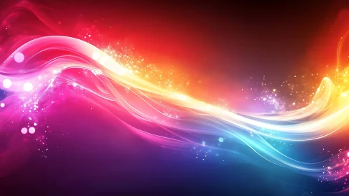 Chromatic energy waves with luminous spectral gradients.