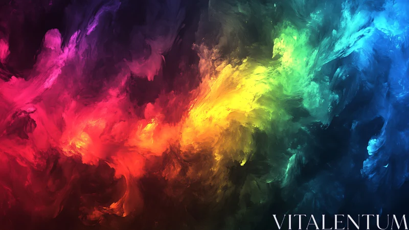 Color storm drifting through a dreamy cosmic night.