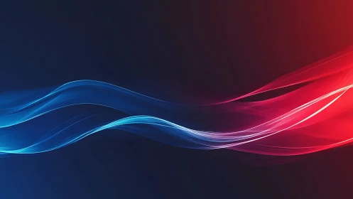 Flowing neon light waves across dark gradient space.