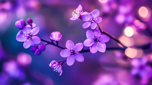 Purple Blossoms in Soft Focus Bloom