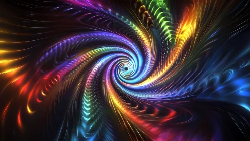 Chromatic vortex renders dynamic fractal light in radial motion