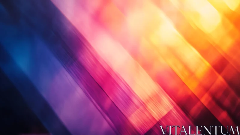Vibrant Abstract Diagonal Light Streaks in Warm and Cool Tones.
