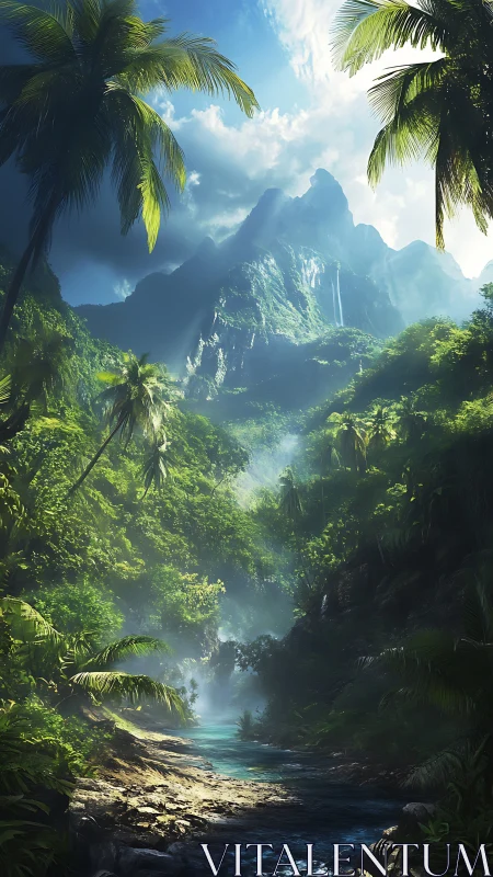 Emerald Canyon with Dramatic Peak and Turquoise River.