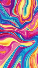 Vibrant fluid color waves in abstract digital swirl composition.