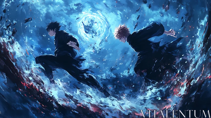 Storm-torn warriors race through a vortex of painted lightning