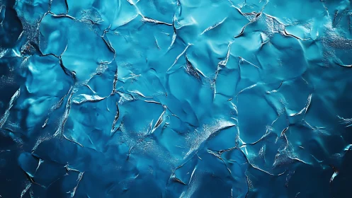 Abstract blue cracked ice texture with glossy, modern style.
