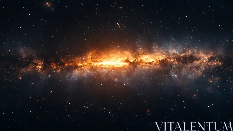 Galactic core glows across dense starfield in deep space