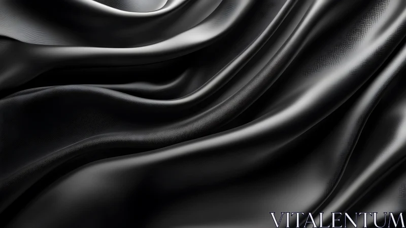 Silky black fabric folds invite a calm, elegant moment