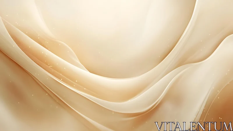 Soft Beige Abstract Waves with Gentle Flowing Texture Art.