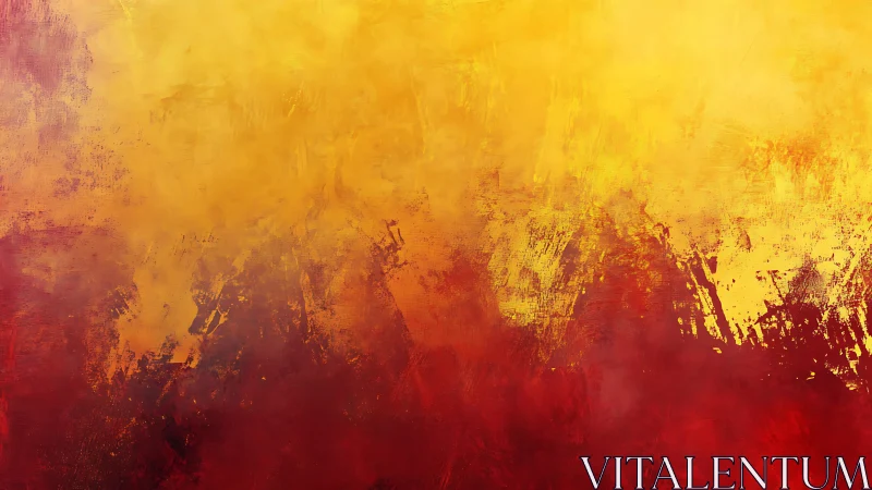 Radiant red and gold abstract gradient with textured brushwork.