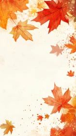 Falling autumn leaves frame a warm seasonal background