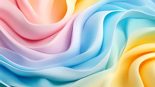Layered pastel gradients form soft abstract flowing drapery