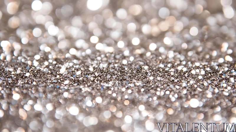 Silver glitter abstract macro background with soft bokeh effect.