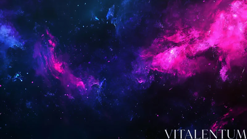 Nebular magenta drift across deep cyan stellar field.