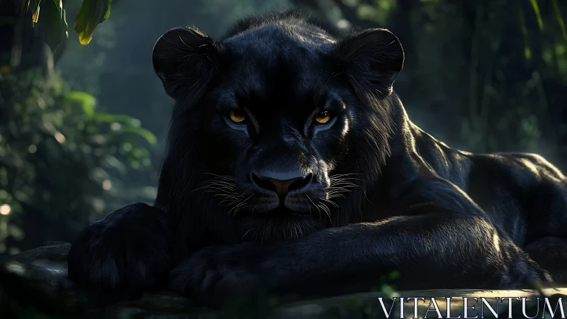 Obsidian Gaze: Where Jungle Shadows Reign.