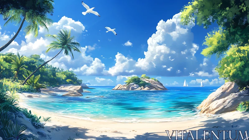 Tropical Paradise Cove Where Azure Dreams Meet Sandy Shores