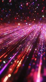 Starlit data streams racing through a neon cosmic dusk.