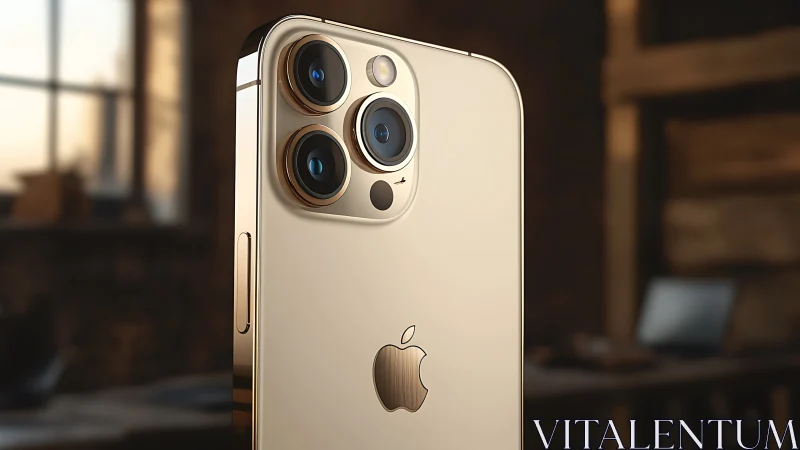 iPhone 13 Pro Max in Gold - Triple Camera System Display