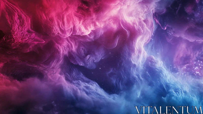 Vibrant pink and purple cosmic cloud with glowing wisps.