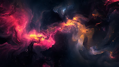 Stellar nebula currents swirl through deep cosmic void