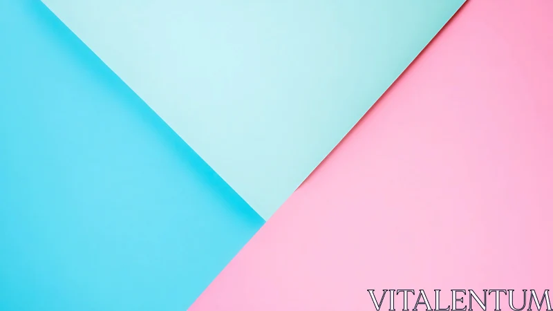 Minimal pastel background with blue and pink diagonal blocks.