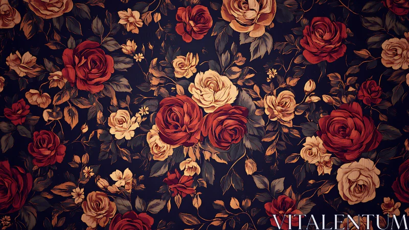 Velvet Rose Garden in Twilight: A Romantic Floral Symphony.