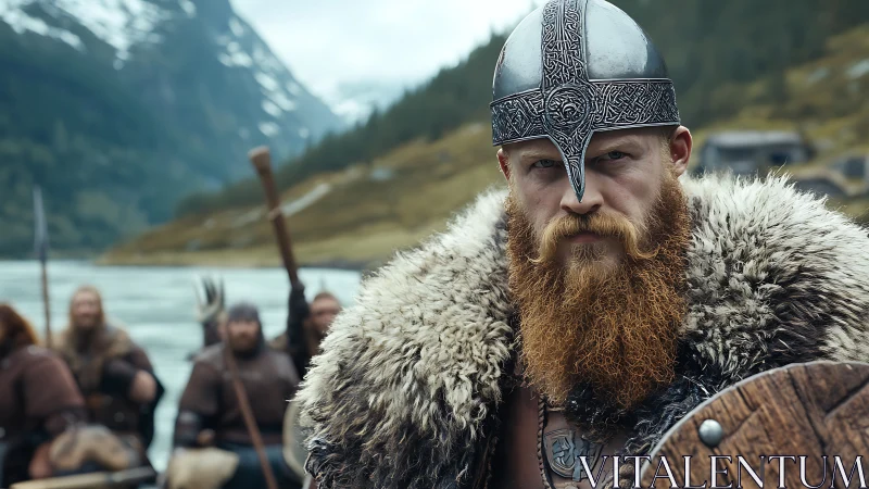 Fjord-born viking captain guards his clan&rsquo;s quiet longboat shore.