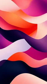Vibrant gradient waveforms flow in layered abstract bands