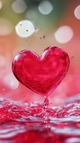 Love Blooms in Liquid: A Heart's Pure Moment.