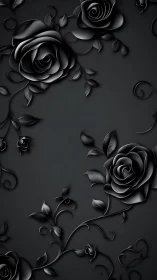 Monochromatic Three-Dimensional Floral Relief Composition.