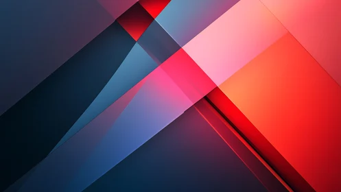 Intersecting translucent planes create dynamic geometric depth