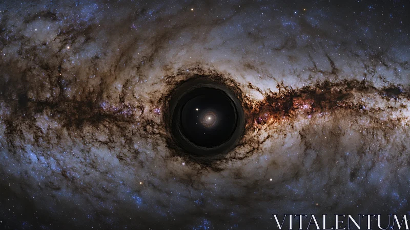 Supermassive black hole distorts dense galactic star field