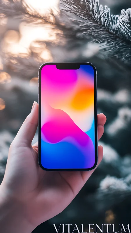 Prismatic Dreams Glow in Frost-Kissed Palms.