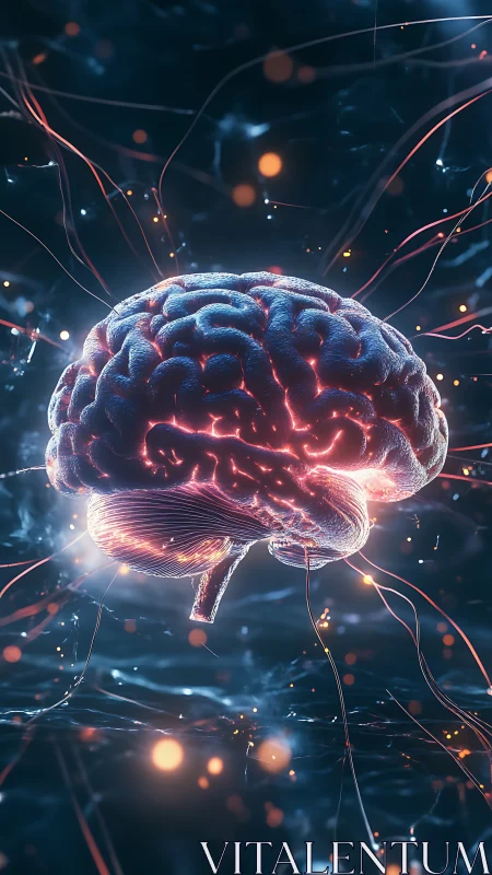 Holographic neural brain model with glowing synaptic network