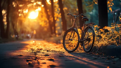 Bicycle Dreams in Golden Hour Reverie.