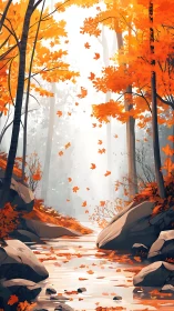 Whispered Golds: Nature's Gradient Through Autumn's Cathedral.